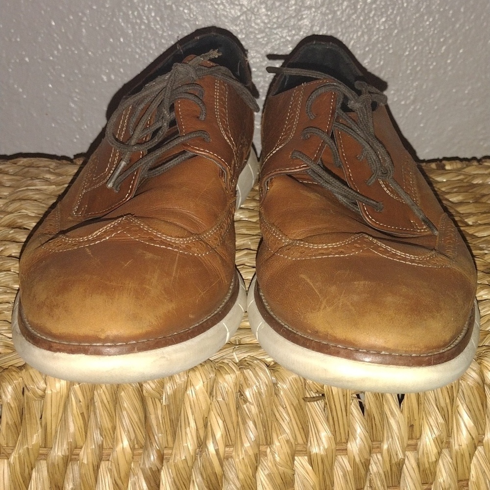 Johnson & Murphy Milson Wing Tip Dress Shoes With G Fore Insoles 10.5 View 3